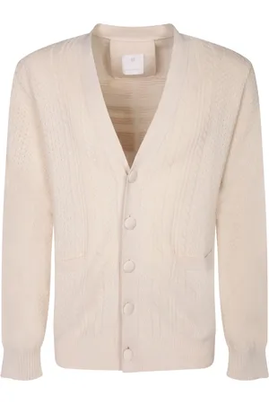 Givenchy Swetry, Mężczyzna, Biały, M, Bawełna, Biały kardigan