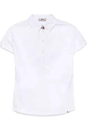 HERNO Bluzki, Kobieta, Biały, XS, Bawełna, Biały T-shirt i Polo