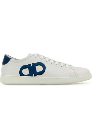 Salvatore Ferragamo Buty, Mężczyzna, Biały, 40 1/2 EU, Białe Sneakersy z Nadrukiem Logo