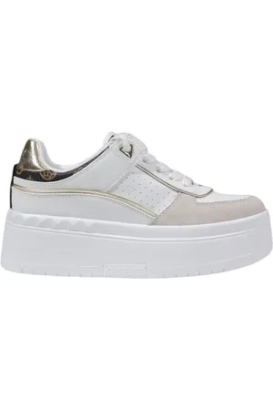 Guess Buty, Kobieta, Biały, 38 EU, Platformy na sznurówki