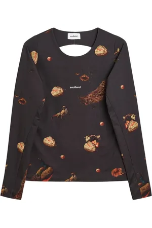 Soulland Koszulki, Kobieta, Wielobarwność, M/L, Poliester, Roca top