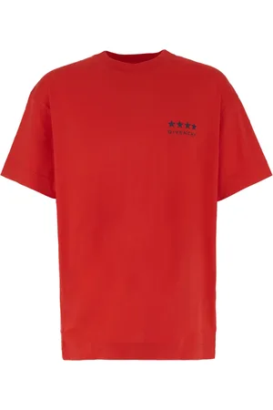 Givenchy Koszulki, Mężczyzna, Czerwony, S, Bawełna, Koszulka 4G
