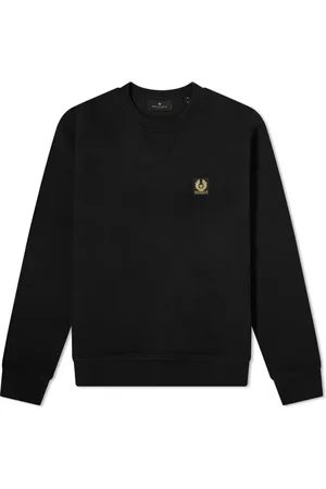 Belstaff Bluzy, Mężczyzna, Czarny, M, Bawełna, Klasyczna czarna bluza z logo