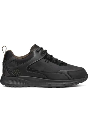 Geox Buty, Mężczyzna, Czarny, 43 EU, Poliester, Czarne sneakersy rekreacyjne