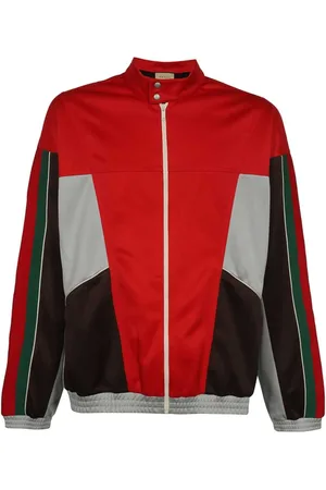 Gucci Bluzy, Mężczyzna, Wielobarwność, L, Bawełna, Kurtka z tkaniny techno z detalami Web