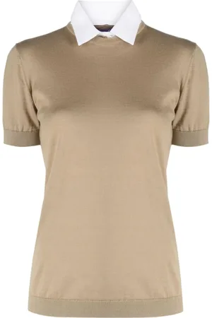 Ralph Lauren Koszulki, Kobieta, Beżowy, L, Nylon, Pulower z krótkim rękawem