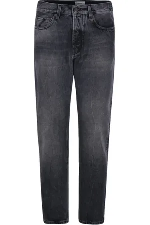 haikure Jeansy, Mężczyzna, Czarny, W29, Bawełna, Czarne jeansy slim fit z efektem znoszenia