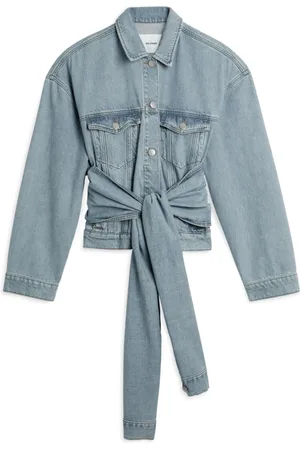 Axel Arigato Kurtki, Kobieta, Niebieski, M, Bawełna, Hydra Tie-Front Jacket