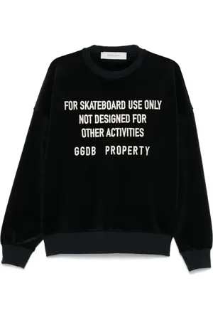 Golden Goose Bluzy, Mężczyzna, Niebieski, M, Bawełna, Bluza Crew Neck