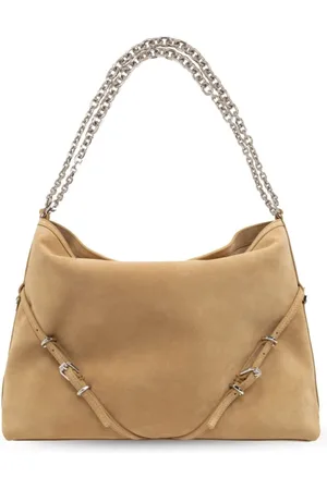 Givenchy Torebki, Kobieta, brązowy, ONE SIZE, Zamsz, Voyou Medium Chain Bag