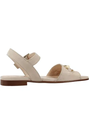 Alpe Buty, Kobieta, Beżowy, 39 EU, Skóra, Stylowe płaskie sandały