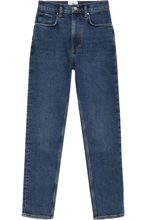 ANINE BING Spodnie, Kobieta, Niebieski, W30, Bawełna, Slim High Rise Ankle Jeansy