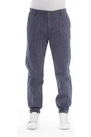 BALDININI Spodnie, Mężczyzna, Niebieski, XS, Bawełna, Trend Niebieskie Bawełniane Spodnie Jeansyowe