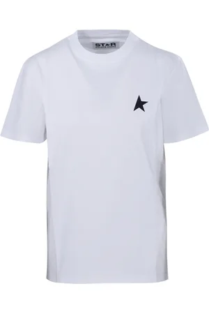 Golden Goose Koszulki, Kobieta, Biały, M, Bawełna, Biały T-shirt Star Regular