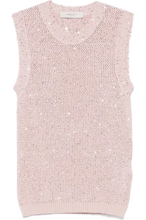 Golden Goose Koszulki, Kobieta, Różowy, M, Melyssa Tank Top