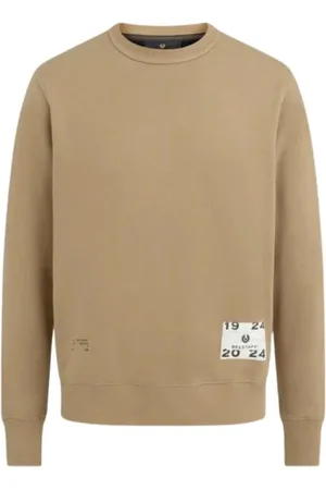 Belstaff Bluzy, Mężczyzna, Beżowy, M, Bawełna, Bluza Centenary Applique