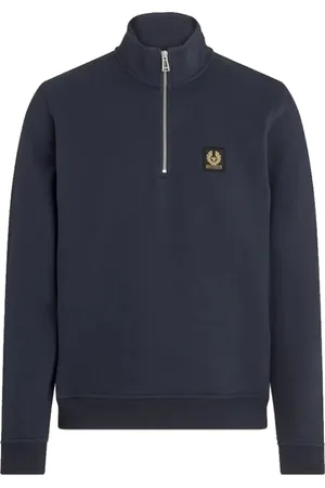 Belstaff Bluzy, Mężczyzna, Niebieski, M, Bawełna, Bluza z Zamkiem 1/4