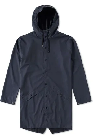Rains Kurtki, Mężczyzna, Niebieski, S, Poliester, Długi Płaszcz - Wodoodporny Model Unisex