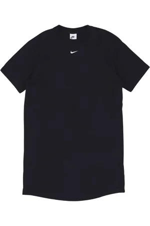 Nike Koszulki, Kobieta, Czarny, M, Bawełna, Sukienka typu T-shirt Essential