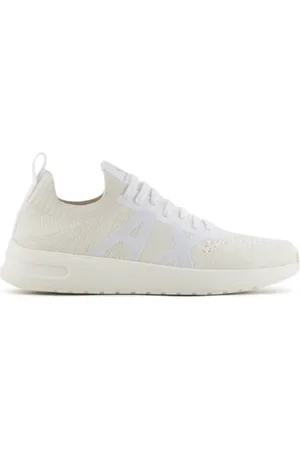 Armani Exchange Buty, Mężczyzna, Biały, 45 EU, Skóra, Białe Sneakersy Fresh Stretchy Style