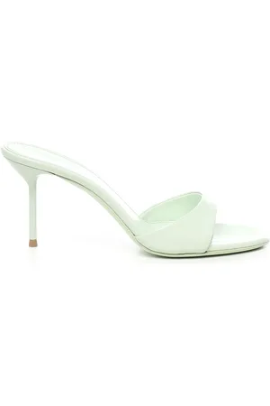 PARIS TEXAS Buty, Kobieta, Zielony, 36 EU, Miętowe Zielone Klapki z Lakierowanej Skóry