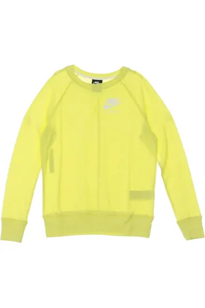 Nike Bluzy, Kobieta, Żółty, S, Bawełna, Vintage`owa Żółta Koszulka z Długim Rękawem