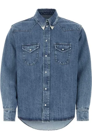 Bally Koszule, Mężczyzna, Niebieski, L, Denim, Koszula dżinsowa