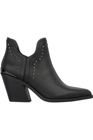 Alma en Pena Buty, Kobieta, Czarny, 37 EU, Skóra, Botki na niskim obcasie