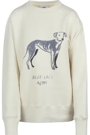 Autry Bluzy, Kobieta, Biały, XS, Bawełna, Bawełniana bluza z nadrukiem z przodu