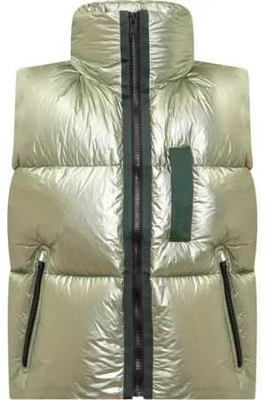 Givenchy Kurtki, Mężczyzna, Zielony, L, Poliester, Garment Dye Puff Vest
