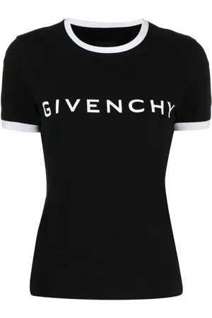 Givenchy Koszulki, Kobieta, Czarny, L, Bawełna, Koszulka Archetype z okrągłym dekoltem