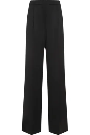 Givenchy Spodnie, Kobieta, Czarny, S, Wełna, Szerokie Spodnie