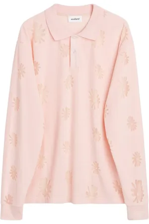 Soulland Koszulki, unisex, Różowy, 2XS/XS, Bawełna, Robert koszulowa polo z długim rękawem