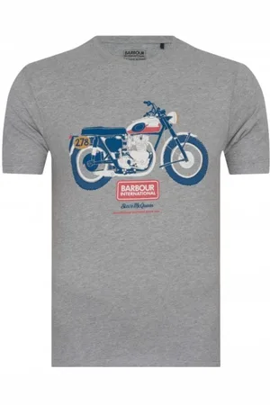 Barbour Koszulki, Mężczyzna, Szary, M, Bawełna, Ekskluzywny T-shirt