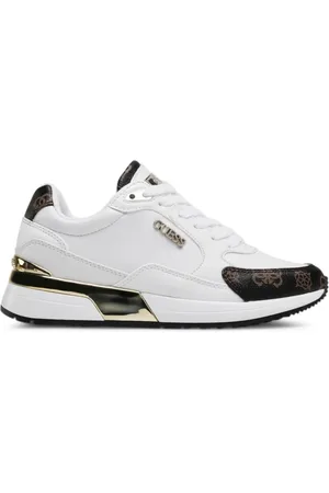 Guess Buty, Kobieta, Biały, 40 EU, Skóra, Białe Sneakersy Skórzane