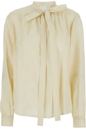 Givenchy Bluzki, Kobieta, Beżowy, M, Beżowa Bluzka z Żabotem