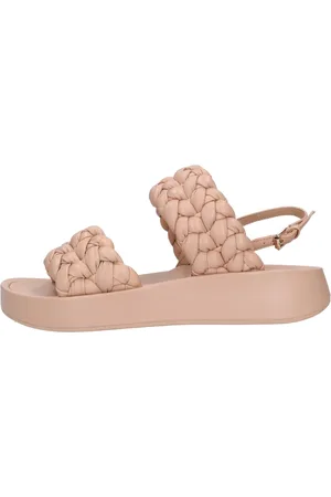 Ash Buty, Kobieta, brązowy, 37 EU, Skóra, Płaskie sandały ze skóry tkanej