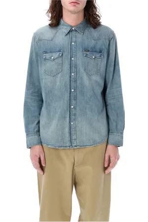 Ralph Lauren Koszule, Mężczyzna, Niebieski, M, Bawełna, Koszula Western