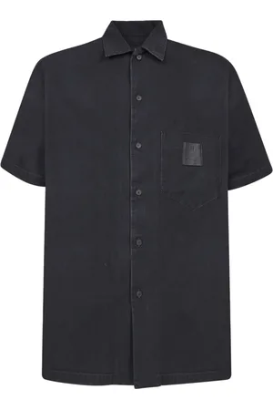 Givenchy Koszule, Mężczyzna, Czarny, S, Bawełna, Czarna Koszulka z Krótkim Rękawem