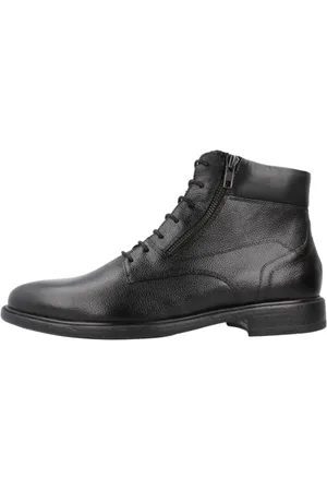 Geox Buty, Mężczyzna, Czarny, 41 EU, Skóra, Sznurowane botki Terence Style