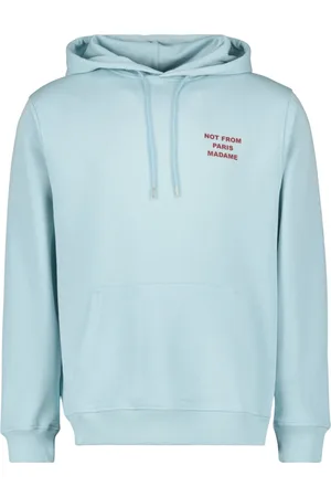 Drôle de Monsieur Bluzy, Mężczyzna, Niebieski, S, Lekki niebieski hoodie z hasłem