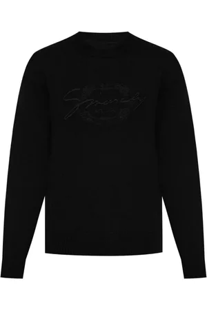 Givenchy Swetry, Mężczyzna, Czarny, M, Wełna, Sweter z okrągłym dekoltem
