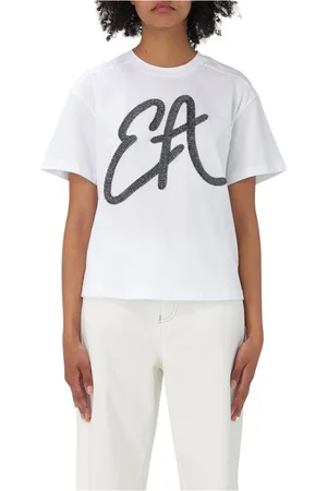 Emporio Armani Koszulki, Kobieta, Biały, L, Białe T-shirty i Pola