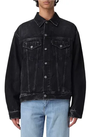 haikure Kurtki, Mężczyzna, Czarny, M, Bawełna, Kurtka jeansowa Stone Washed