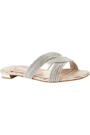 Aquazzura Buty, Kobieta, Beżowy, 40 EU, Skóra, Eleganckie letnie klapki