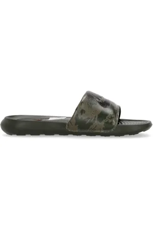 Nike Buty, Mężczyzna, Zielony, 40 EU, Kapcie Print Oliwkowo-Czarno-Sekwoja