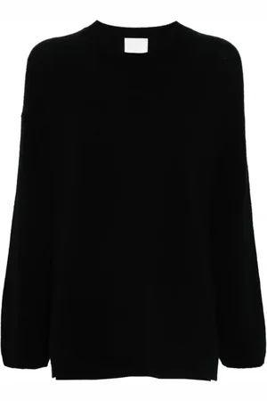 Allude Swetry, Kobieta, Czarny, S, Kaszmir, Sweter z dzianiny płaskiej