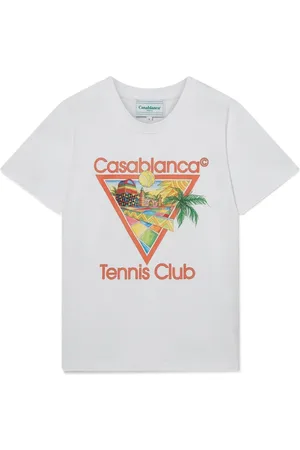 Casablanca Koszulki, Mężczyzna, Biały, L, Ikoniczny T-shirt Tenisowy Club
