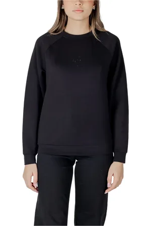 Armani Exchange Bluzy, Kobieta, Czarny, S, Poliester, Bluza bez kaptura