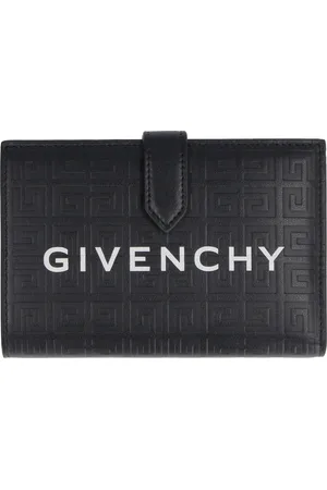 Givenchy Akcesoria, Kobieta, Czarny, ONE SIZE, Skóra, Skórzany portfel z logo i zatrzaskiem